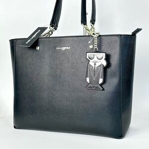 Karl Lagerfeld Paris Adele Tote Carryall Bag in Black